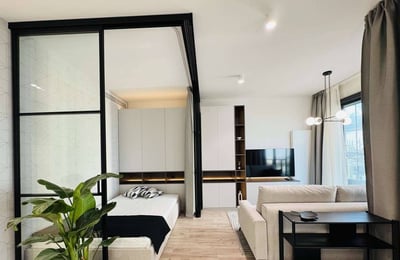 Аренда современной 2-комнатной квартиры, 36 м², комплекс Towarowa Towers, район Воля, Варшава, Польша